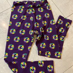 Mardi Gras King Cake Leggings for girls